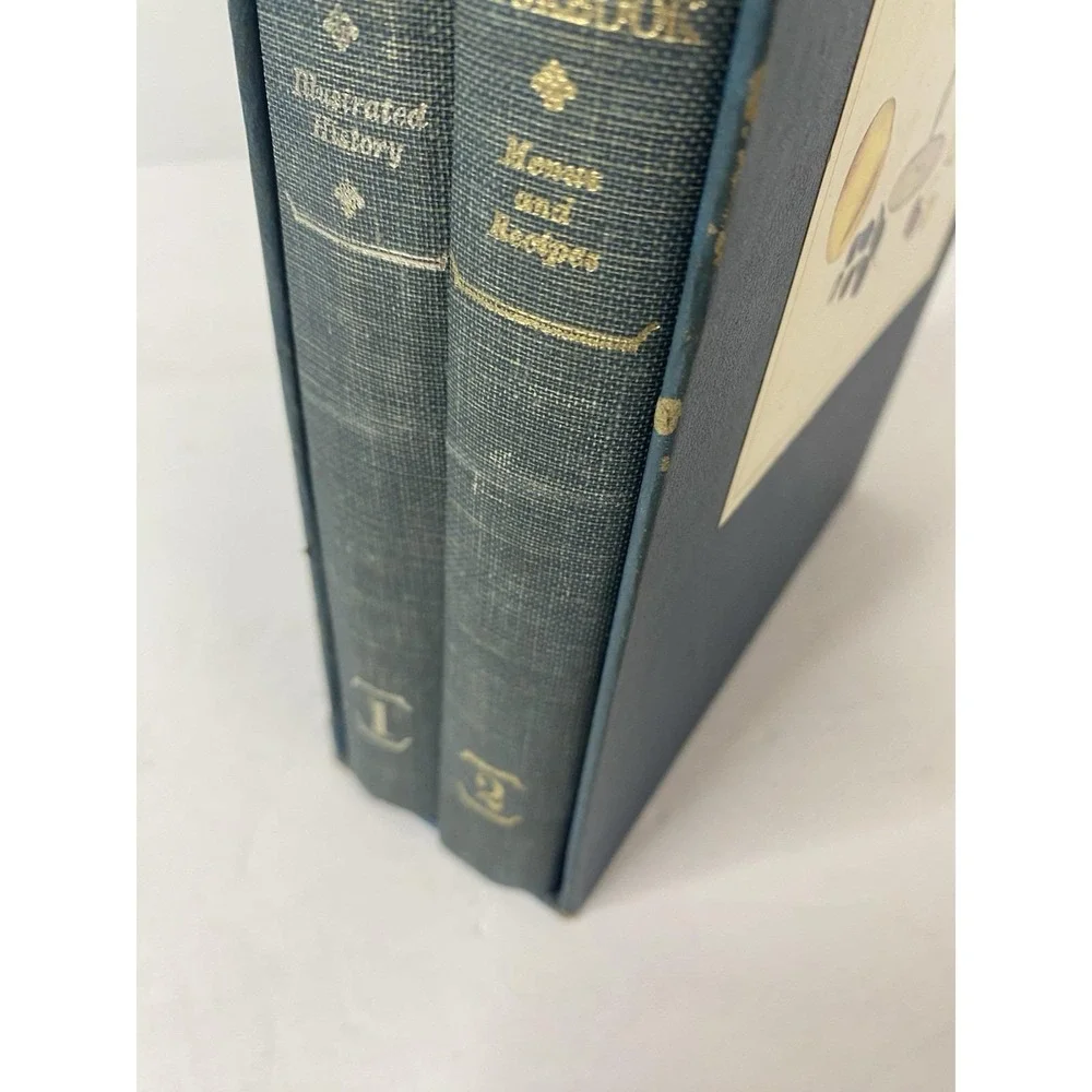 THE AMERICAN HERITAGE‎ COOKBOOK Set Volume 1 & 2 Slipcase 1964 Recipes History